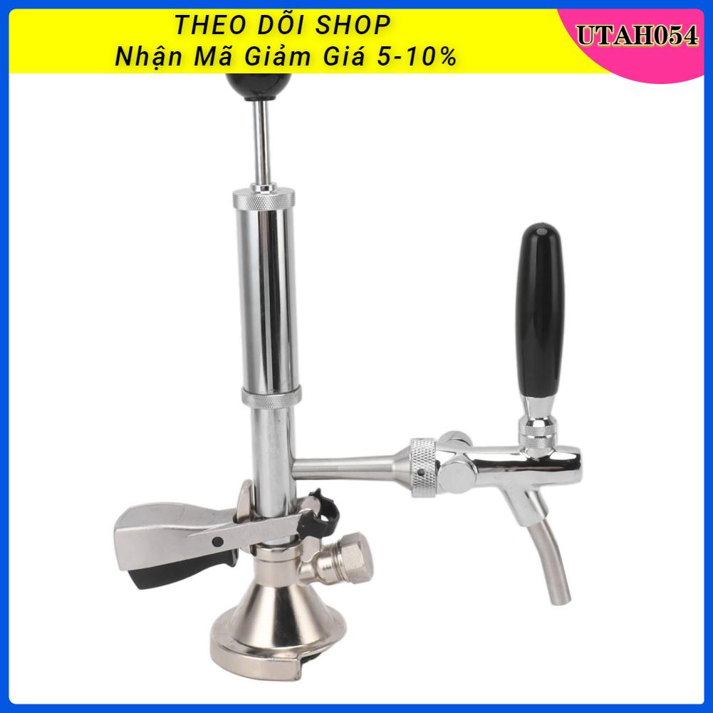 Utah054 Máy bơm tiệc bia Keg 4 inch bằng thép không gỉ cho các bữa dã ngoại Homebrew Tiệc chào mừng Sự kiện đám cưới Họp mặt gia đình