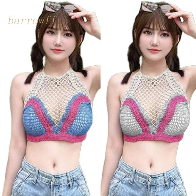 Brroa Áo Tank Top Dệt Kim Dáng Rộng Họa Tiết Ngọt Ngào Đáng Yêu Mặc Hàng Ngày