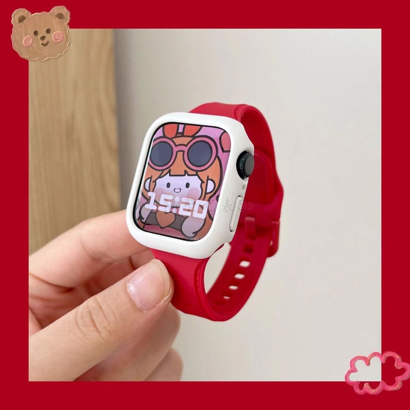 Dây Đeo Silicone Cho Đồng Hồ Thông Minh 44mm 40mm 45mm 41mm Ultra 49mm 42mm 38mm 45mm 7 8 se 3 4 5 6