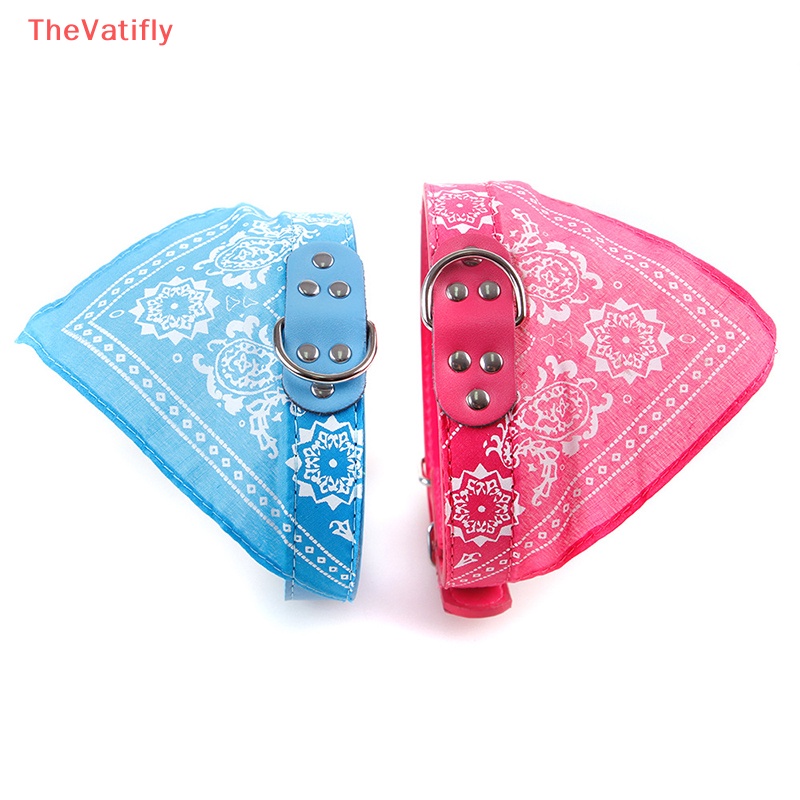 [Thevalifly] Khăn Quàng Cổ Tam Giác In Họa Tiết Dễ Thương Có Thể Điều Chỉnh Cho Thú Cưng