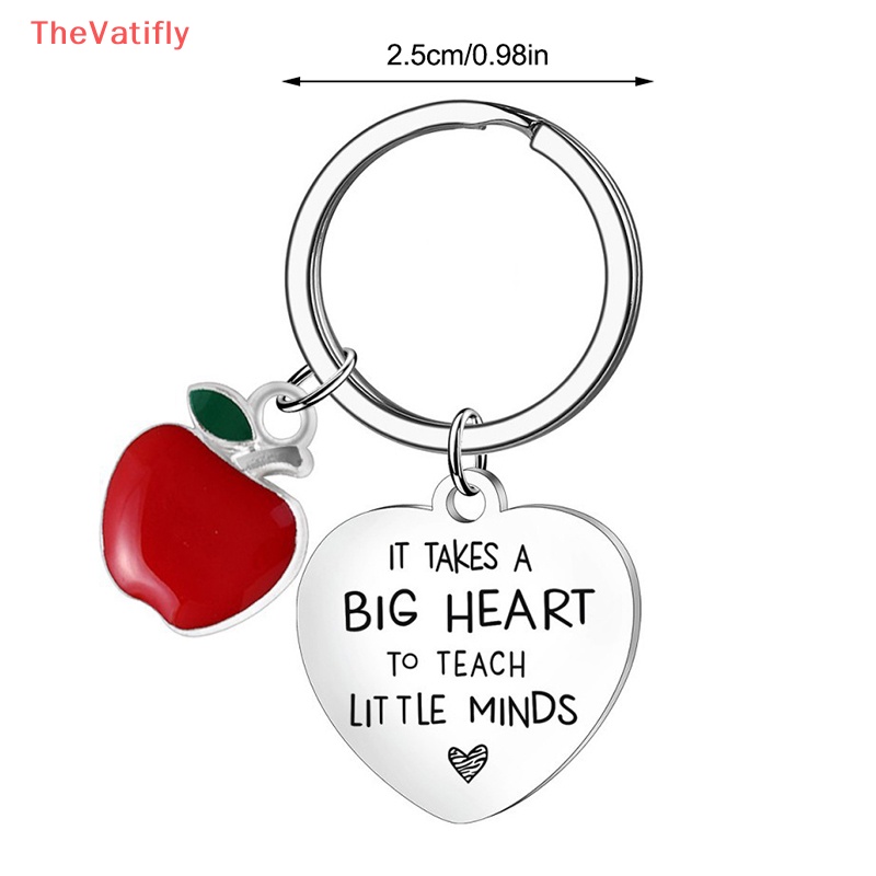 [Thevalifly] Móc Khóa Tráng Men Hình Trái Táo / Hoa Nhỏ Xinh Xắn Màu Bạc Thích Hợp Làm Quà Tặ