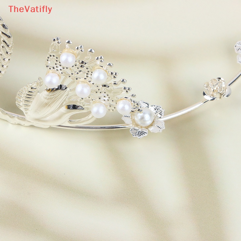 [Thevalifly] Vương Miện Trang Trí Bánh Kem Màu Vàng / Bạc Hình Thiên Nga Thanh Lịch Dành Cho Tiệc Cưới