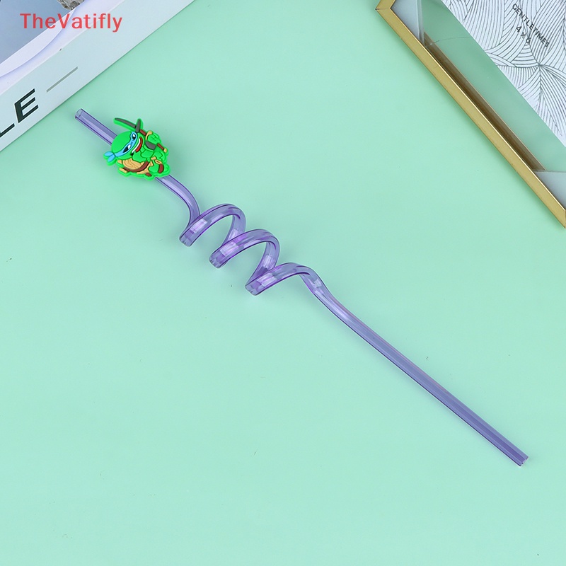 Set 2 / 6 Ống Hút Họa Tiết Hoạt Hình Anime Trang Trí Tiệc Sinh Nhật Cho Bé