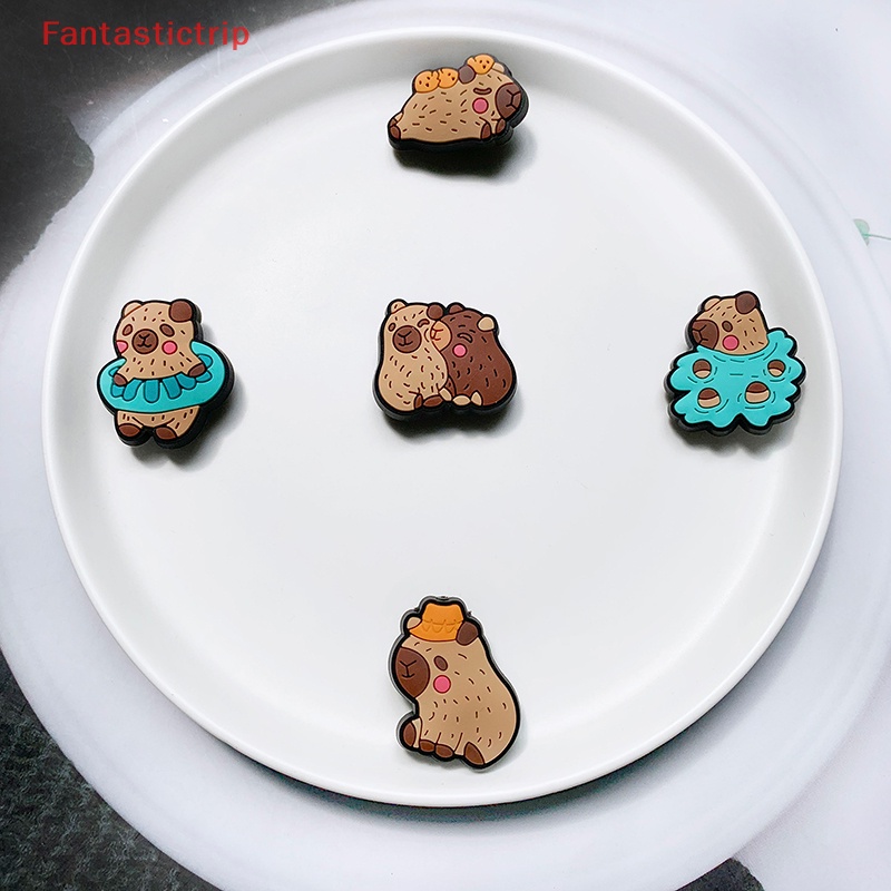 [Fantastictrip] Set 5 Khóa Giày Capybara Trang Trí Đáng Yêu