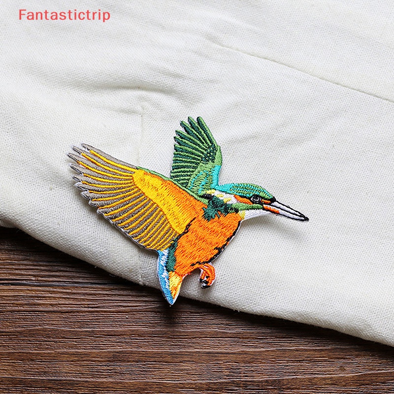 1 Cặp Sticker Ủi Thêu Hình Chim Phong Cách Vintage Mới