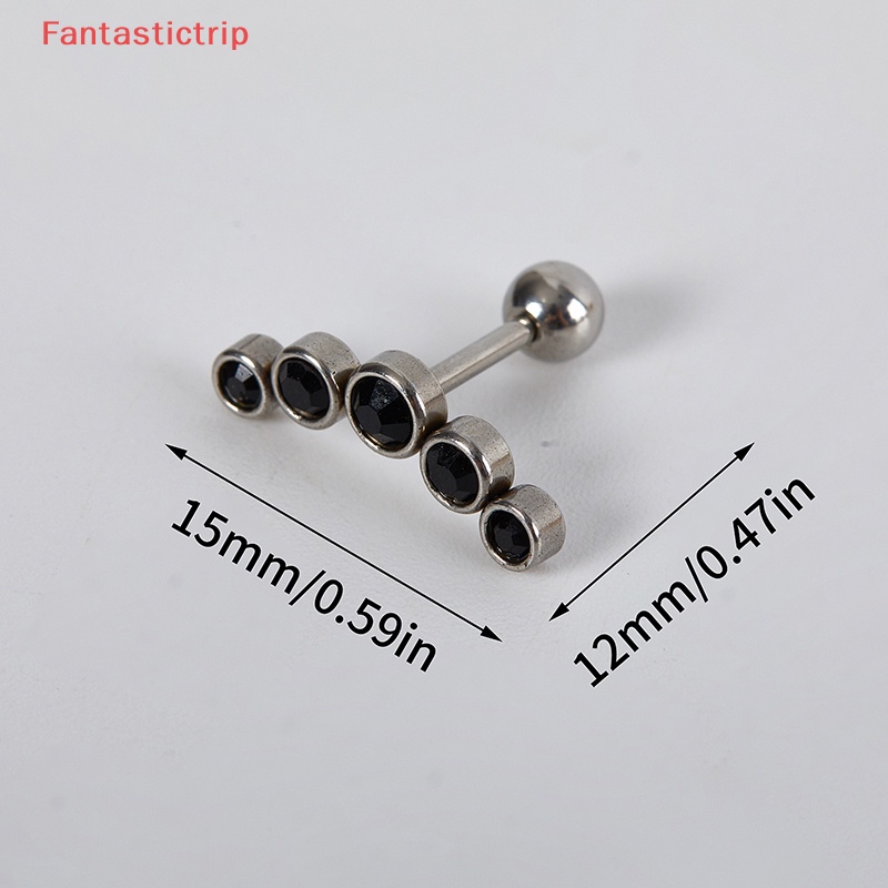 [Fantastictrip] Bông Tai Pha Lê Bằng Thép Không Gỉ Thời Trang Mới Cho Nữ