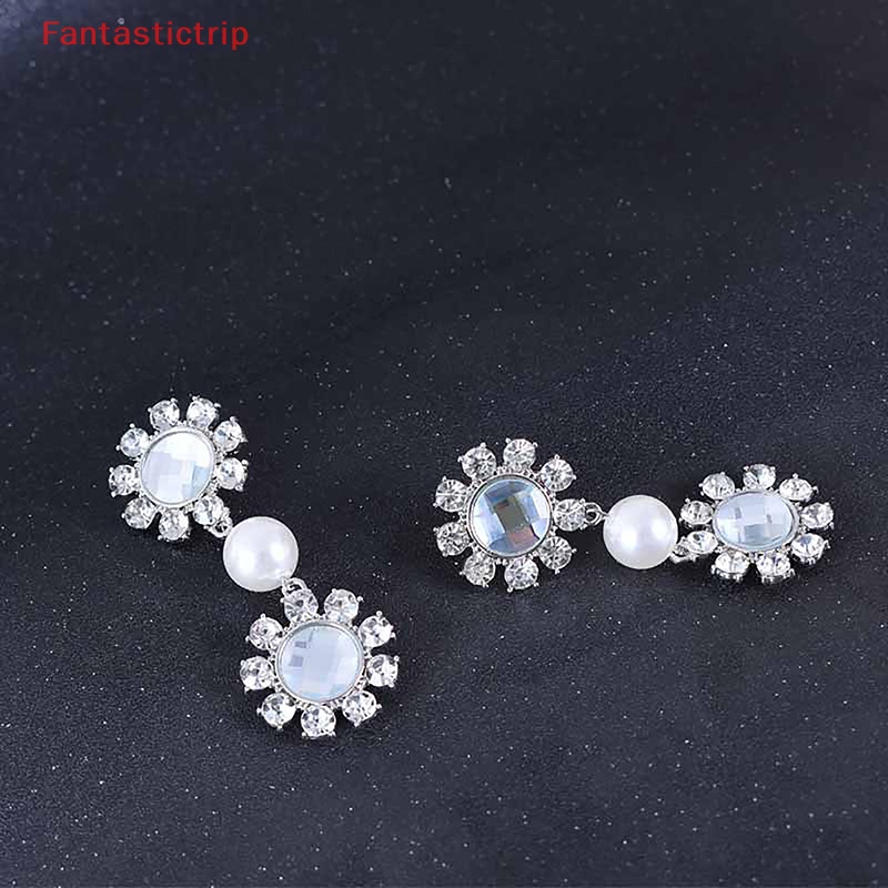 1 Đôi Bông Tai Hợp Kim Đính Kim Cương Pha Lê Lấp Lánh Thời Trang Mới