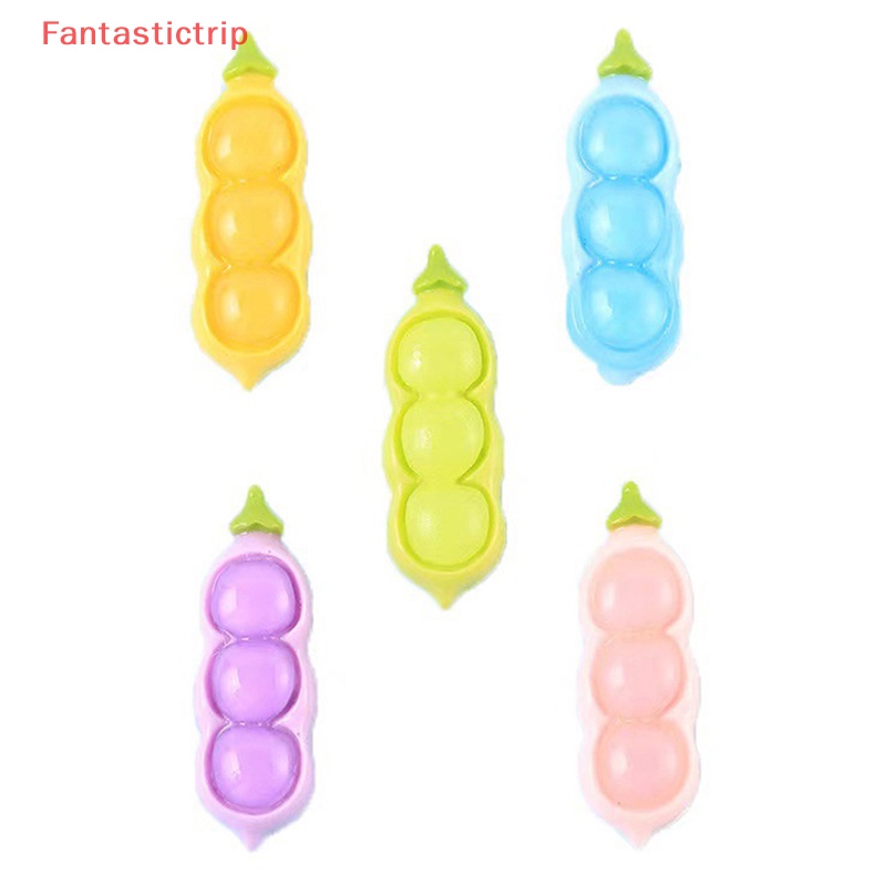 [Fantastictrip] Bộ 2 Miếng Dán Resin Dạ Quang Nhiều Màu Sắc Hình Hạt Đậu Trung Bình DIY Trang Trí Điện Thoại