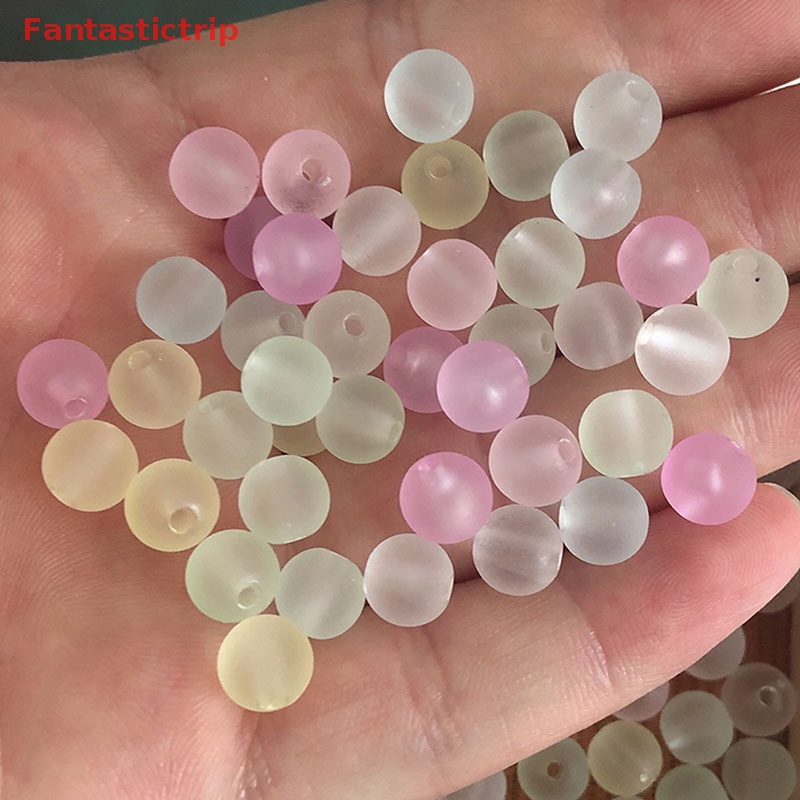 Set 100 Hạt Xỏ Lỗ Tròn 6mm Nhiều Màu Sắc Dùng Để Làm Đồ Trang Sức Thủ Công