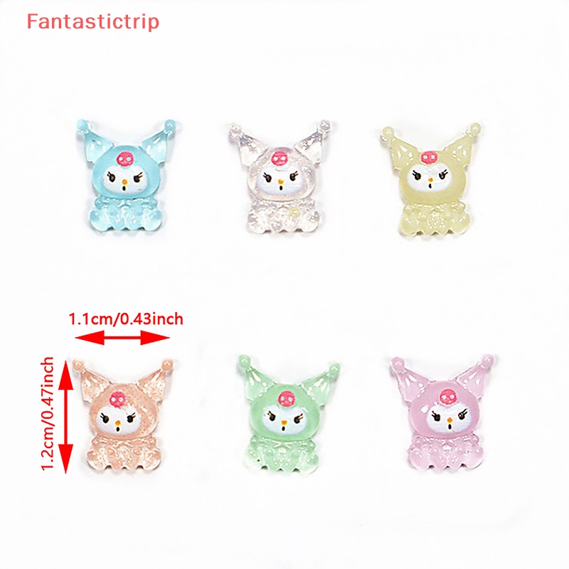 Set 10 Phụ Kiện Trang Trí Móng Tay Nghệ Thuật Trong Suốt 3D DIY Mới