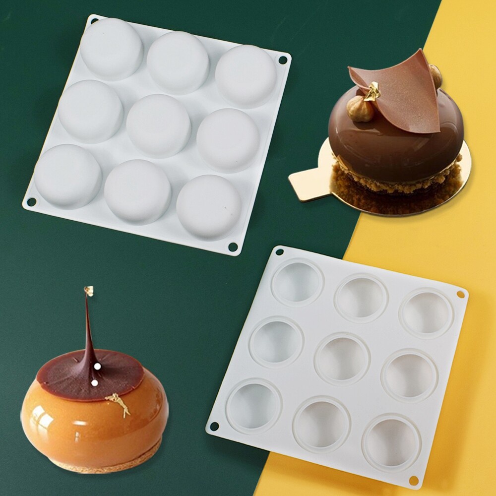 Khuôn Silicone Làm Bánh / Sô Cô La Hình Bán Cầu Tiện Dụng
