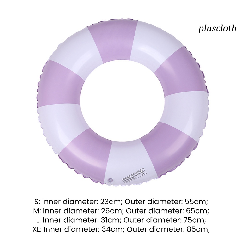 Phao Bơi Bơm Hơi Bằng PVC Dày Dặn Chống Lăn Họa Tiết Kẻ Sọc Nhiều Màu Sắc Vui Nhộn Cho Bé