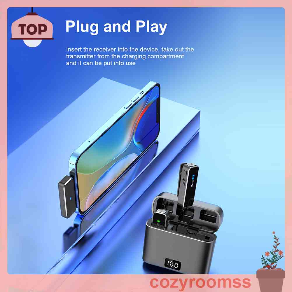 Bộ Micro Cài Áo Không Dây Giảm Tiếng Ồn 1 Đến 2