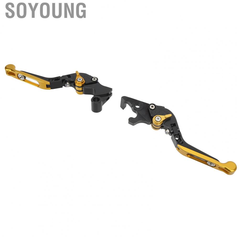 Soyoung Short Brake Clutch Levers  Rustproof Wearproof Adjustable Aluminum Alloy for MT07 MT09 FZ07