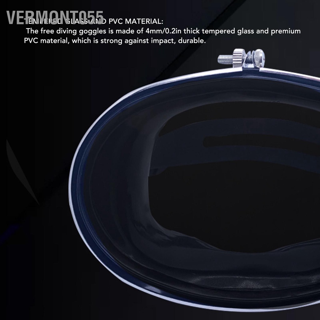 Vermont055 Giá Rẻ Kính Lặn HD Cường Lực PVC Hình Bầu Dục Chống Sương Mù Ống Đơn Cho Ngư Dân Đen