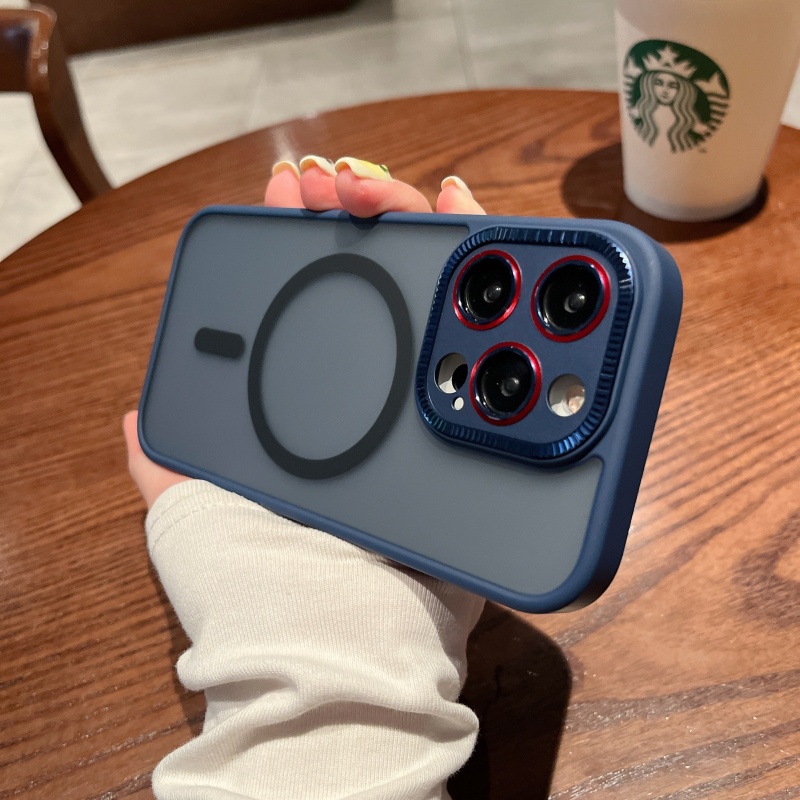 Ốp Điện Thoại Cứng Màu Nhám Mờ Kèm Sạc Từ Tính Chống Rơi / Dấu Vân Tay Cho iPhone 14 13 12 11 Pro Max 14 Plus