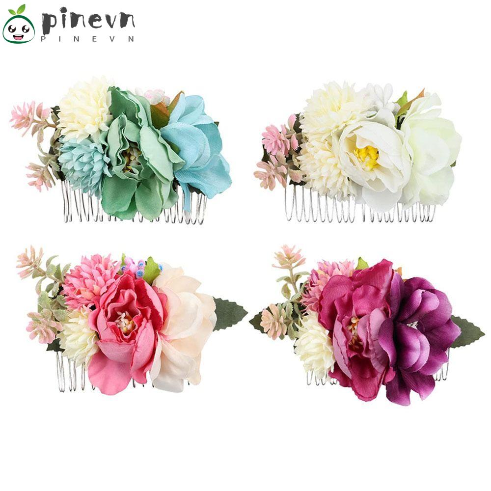 Lược Cài Tóc Đính Hoa Sang Trọng Cho Cô Dâu|Phụ Kiện Trang Trí Tóc Xinh Xắn Chất Lượng