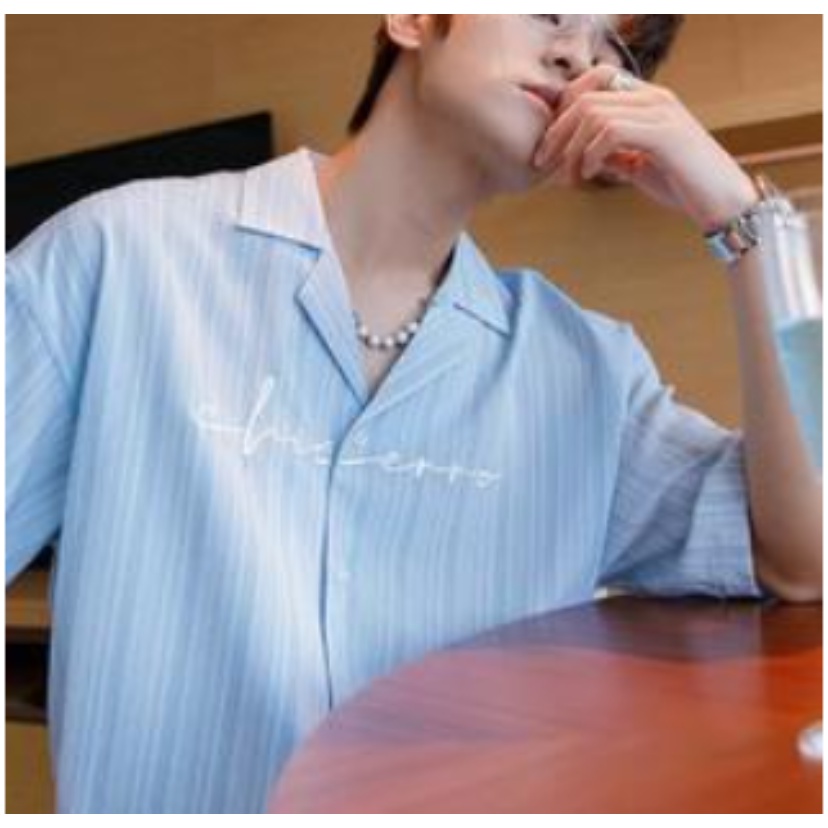 Áo Sơ Mi Ngắn Tay Dáng Rộng Họa Tiết Sọc Thời Trang Mùa Hè Nhật Bản Dành Cho Nam