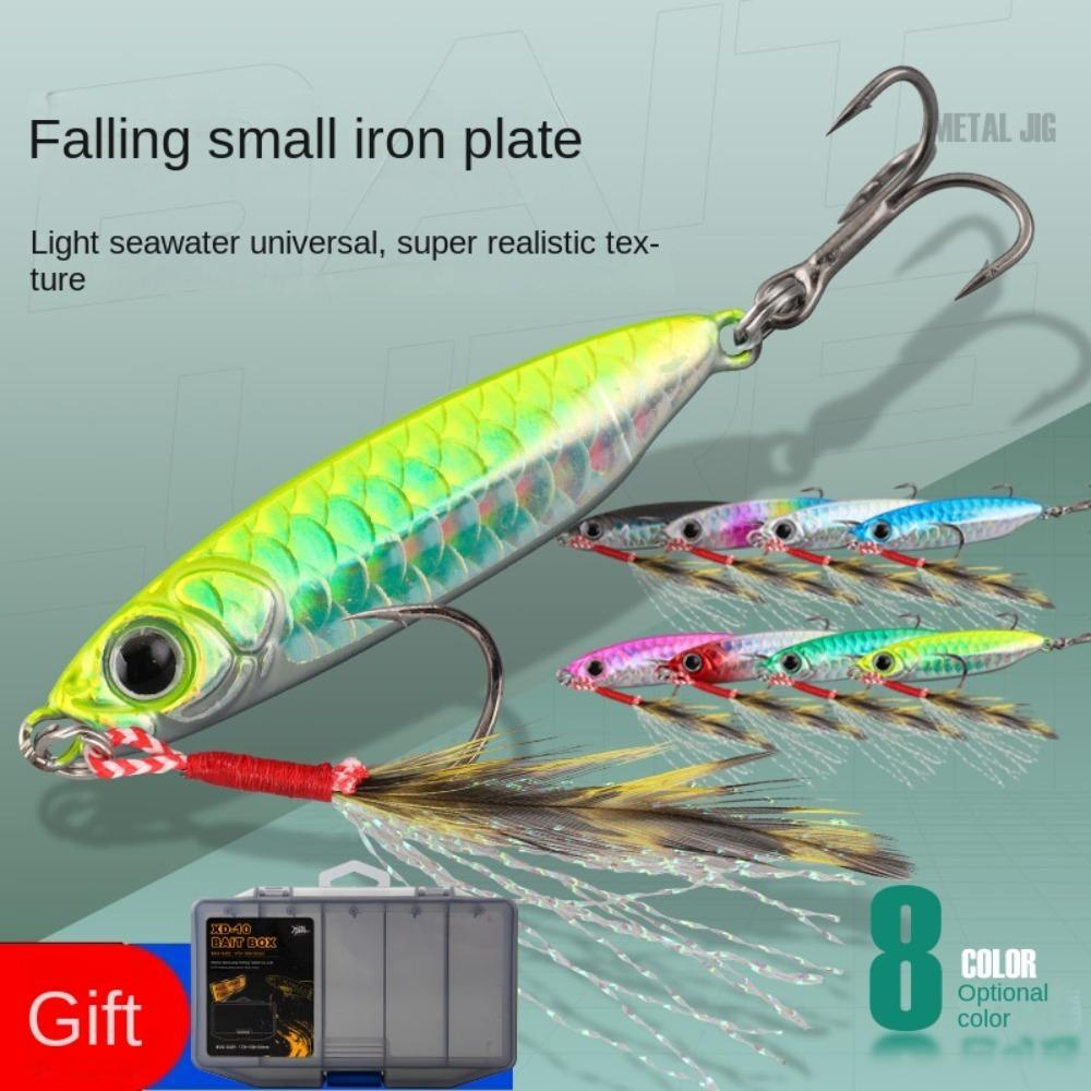 PEARLVN Hộp 5 Mồi Giả Câu Cá Bằng Kim Loại 7 / 10 / 15 / 20 / 25 / 30G