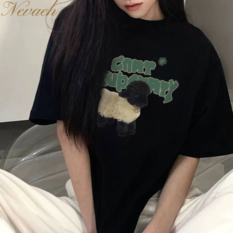 Áo Thun Tay Ngắn Dáng Rộng Phong Cách Đường Phố Mới