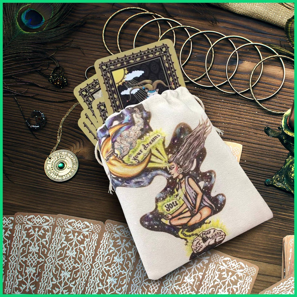Túi Dây Rút Đựng Thẻ Bài Tarot Bằng Vải Nhung Tổng Hợp Tiện Dụng