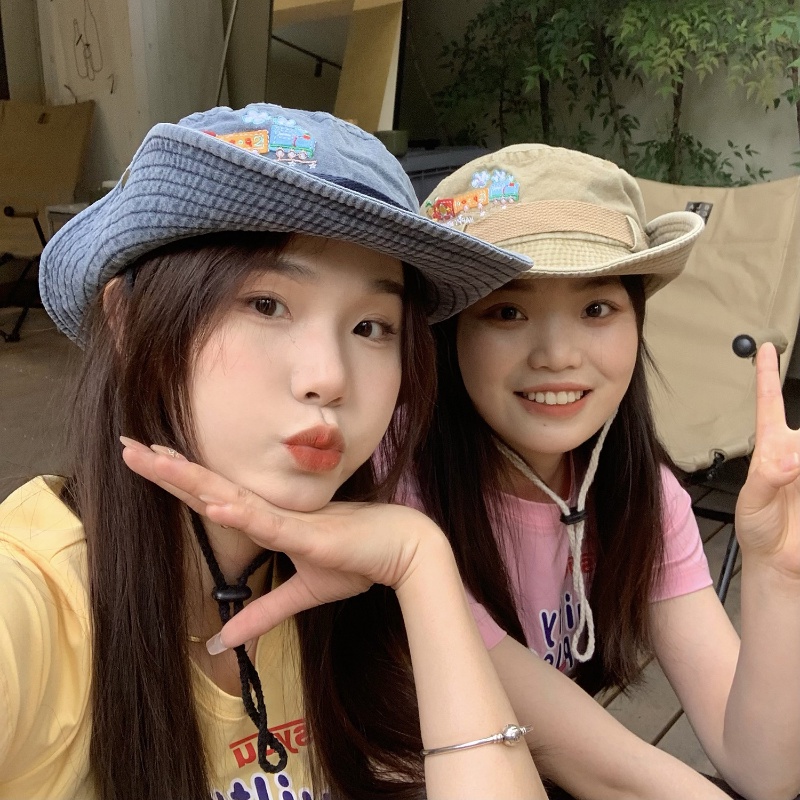Nón Tai Bèo Denim Vành Rộng Mềm Mại Thoáng Khí Chống Tia UV Điều Chỉnh Được Thời Trang Mùa Hè
