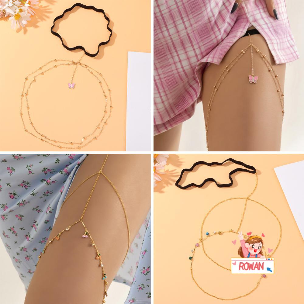 Chuỗi Vòng Đeo Đùi Co Giãn Phong Cách Bohemia