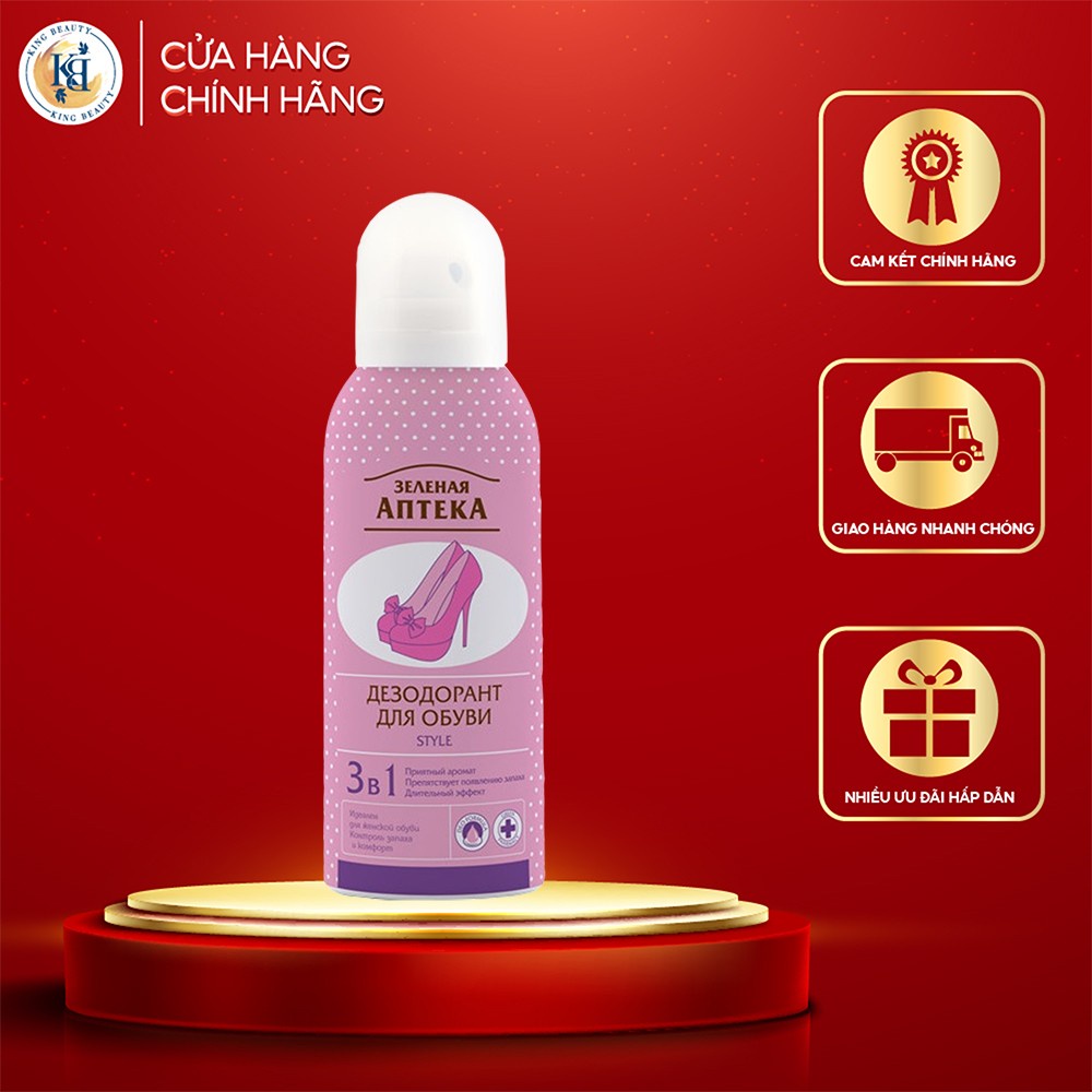 Xịt khử mùi giày "Zelenaya Apteka" Style 150ml - Hồng ngọt thanh lịch