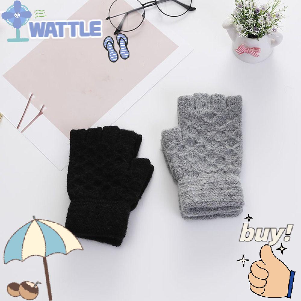 Găng Tay Dệt Kim Hở Ngón Giữ Nhiệt Cho Nam Và Nữ