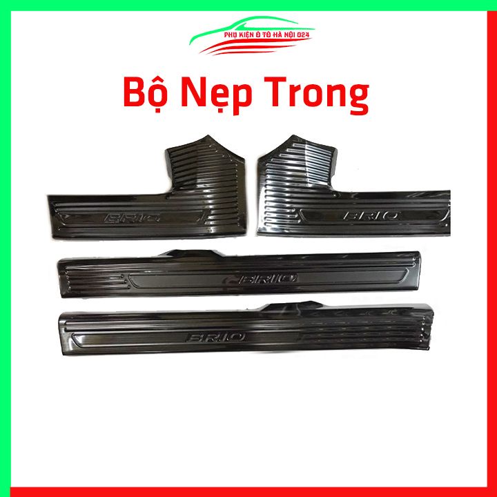 Ốp bậc cửa nẹp bước chân TITAN ô tô Honda Brio 2018-2023 chống trầy bảo vệ xe