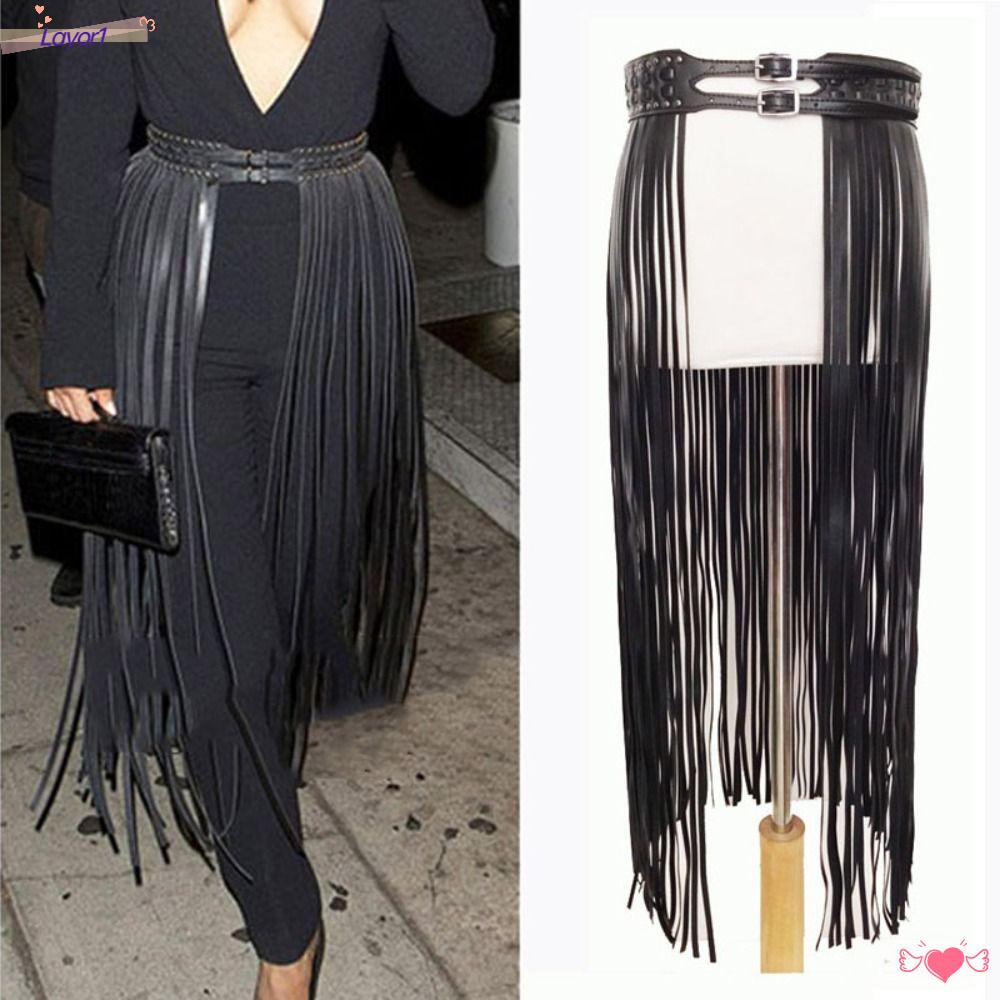 Thắt Lưng Da Phối Tua Rua Dài LAYOR1 Thời Trang Thường Ngày