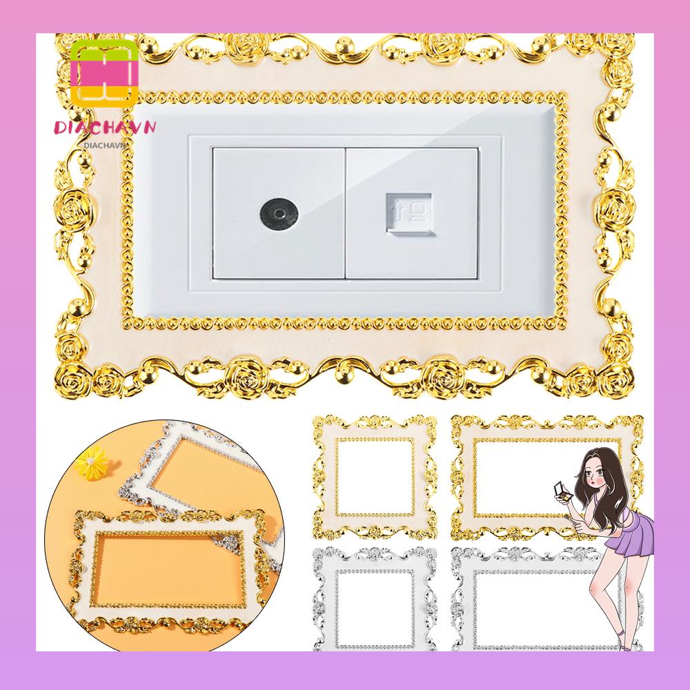 Vỏ Công Tắc Đèn Kiểu Dáng Thanh Lịch|Miếng Dán Tường Bằng Nhựa Resin