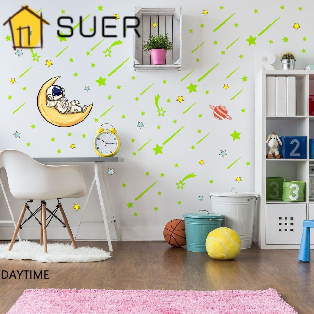 Bộ 118 Miếng Dán Tường Trang Trí Dạ Quang Thời Trang