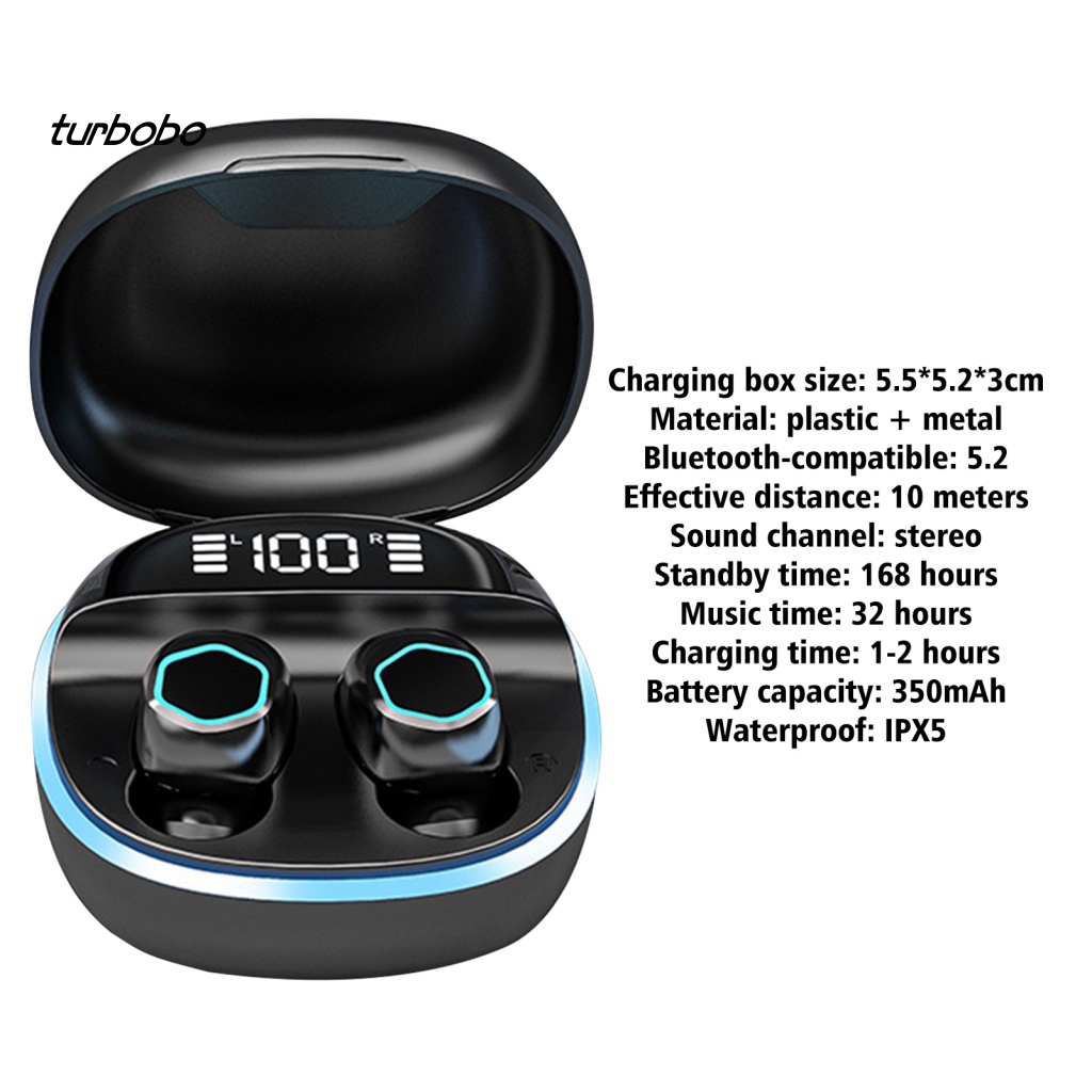 Tai Nghe Thể Thao Nhét Tai Bluetooth Không Dây Giảm Tiếng Ồn Có Màn Hình Hiển Thị Kỹ Thuật Số