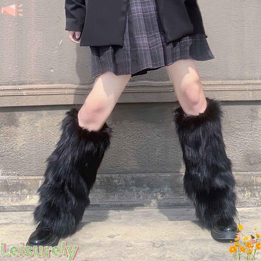 Vớ Lông Mềm Giữ Ấm Đầu Gối Khi Mang Giày Bốt Mùa Đông