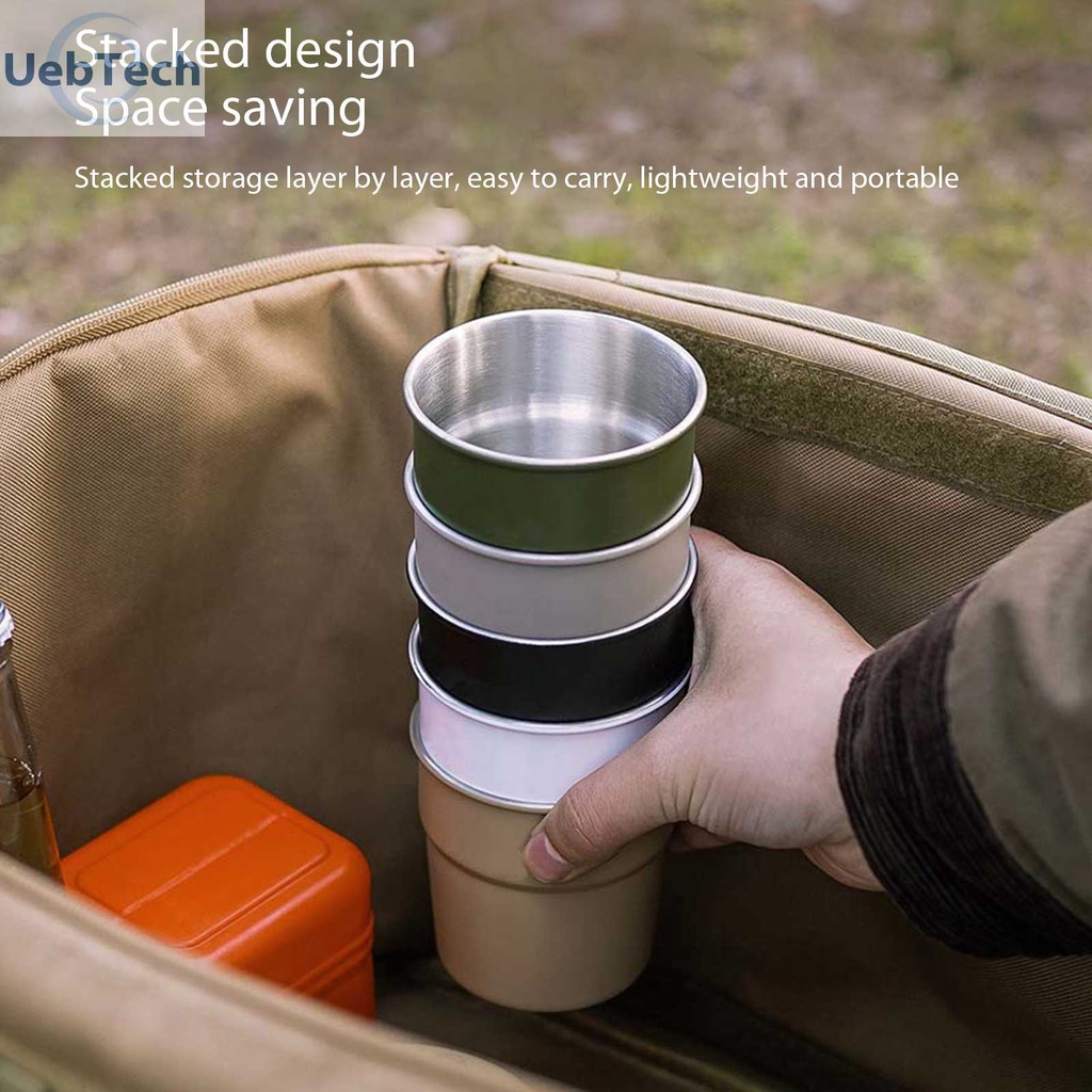 Cốc Uống Nước Siêu Nhẹ Có Thể Xếp Chồng Tiện Dụng Mang Theo Du Lịch Cắm Trại