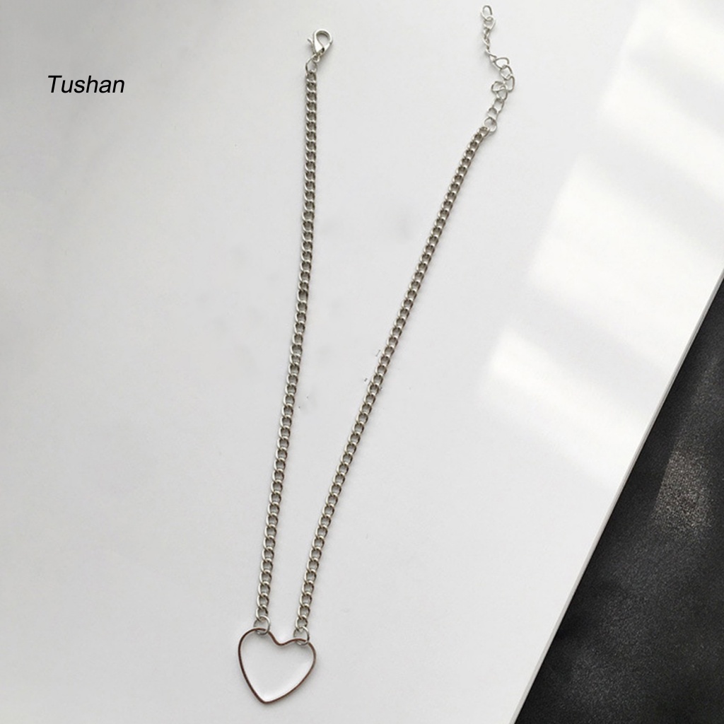Vòng cổ Mặt Trái Tim Thiết Kế Rỗng Đơn Giản