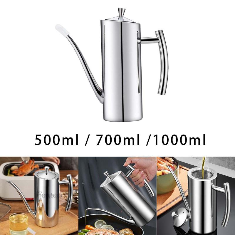 1 Bình Đựng Dầu Oliu / Nước Sốt Chống Bụi Không Nhỏ Giọt Cho Nhà Bếp