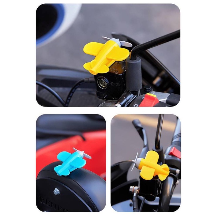 Máy bay nhỏ trang trí xe máy / xe ô tô chạy pin độc đáo DS6l