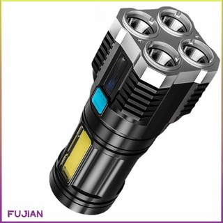 Quad-Core Bright Led Flashlight Strong Light Rechargeable Super Small Special Forces Outdoor Multi-Functional Spotlight