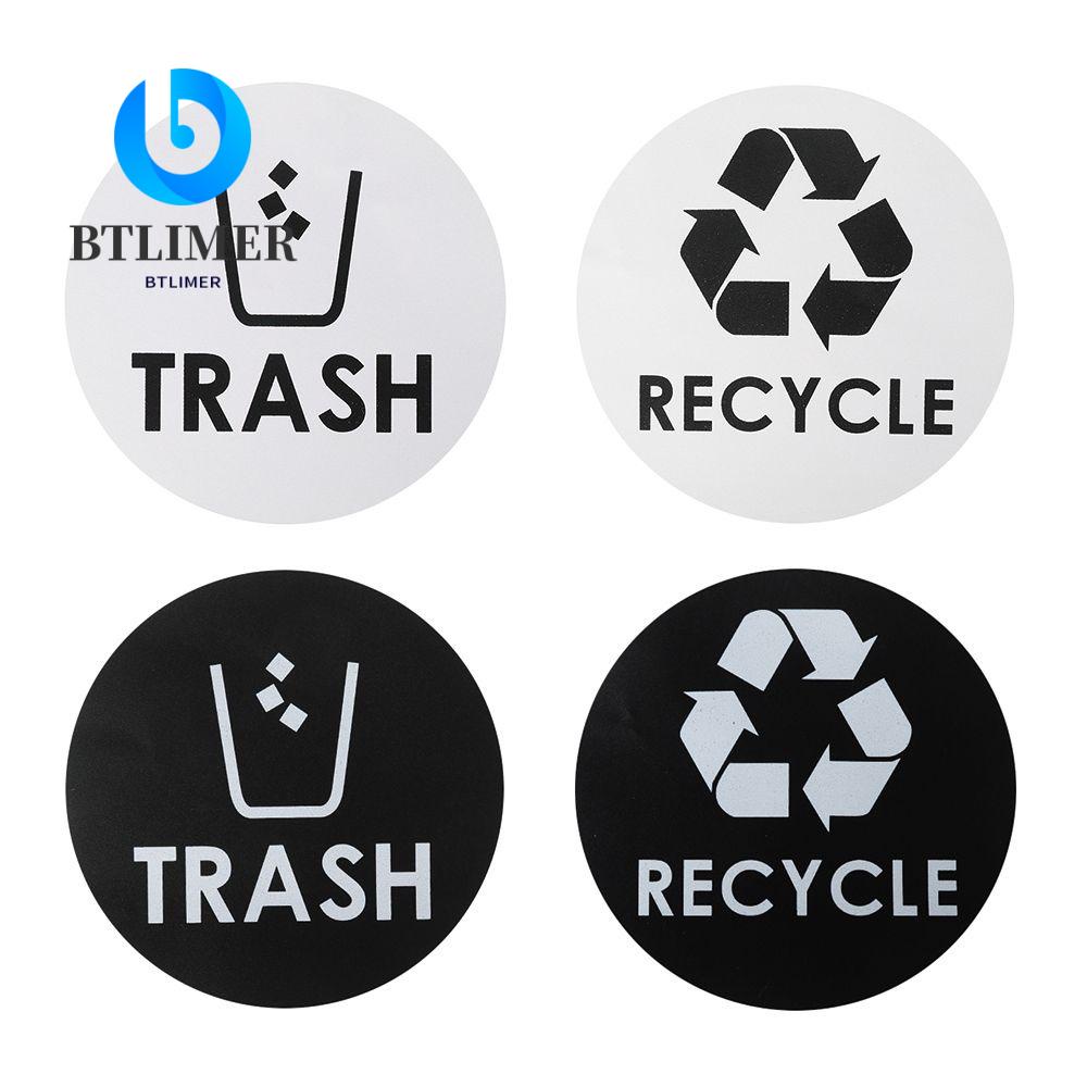 Bộ 1 / 4 Sticker Dán Thùng Rác Trang Trí Nhà Cửa