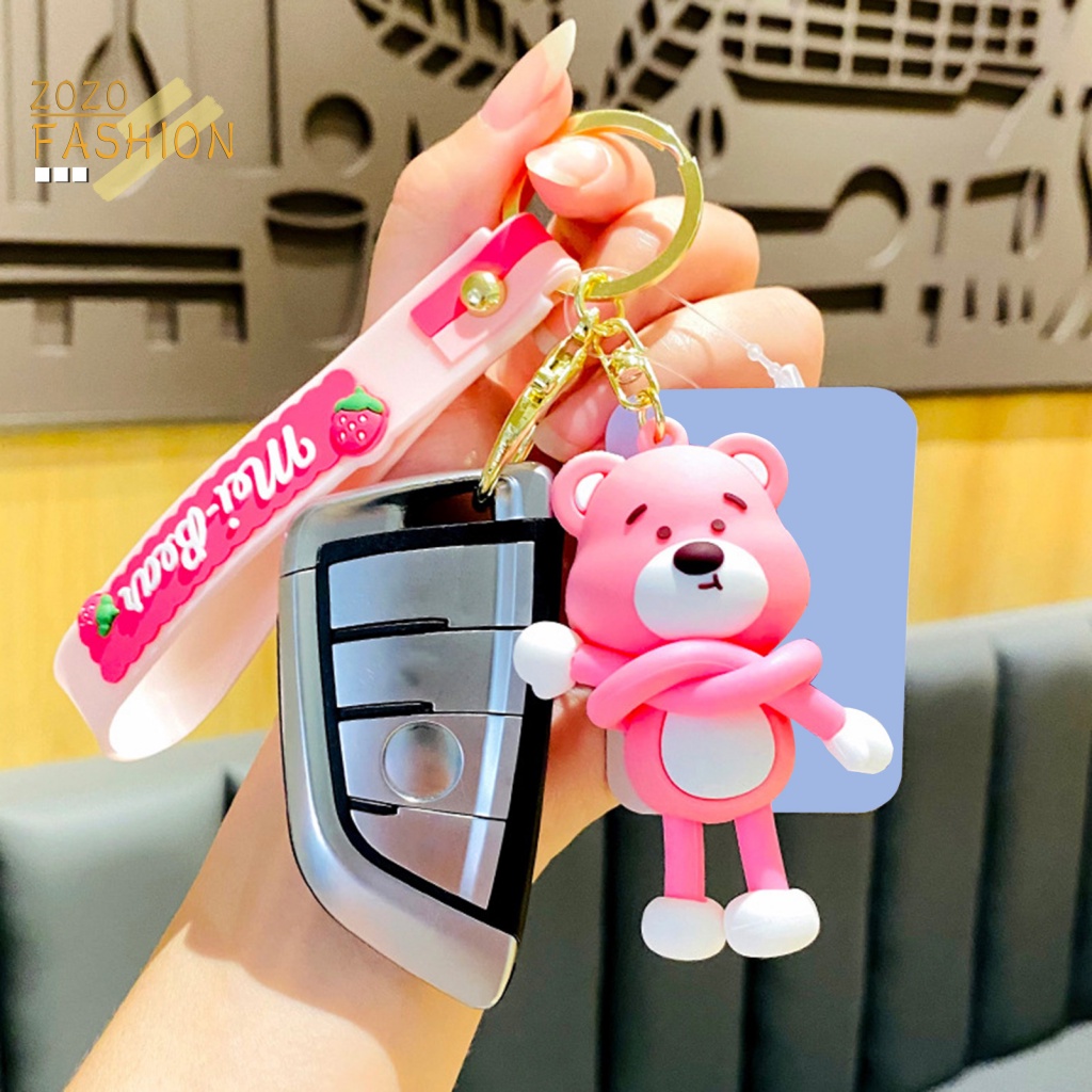 Móc Chìa Khóa Hình Chú Gấu / Quả Mọng Thân Thiện Với Môi Trường