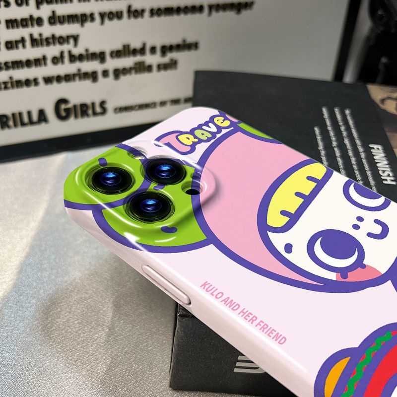 Ốp Điện Thoại Cứng Họa Tiết Cô Gái Dễ Thương Cho Iphone Xr 12 xs14 Fun 11 Promax 13