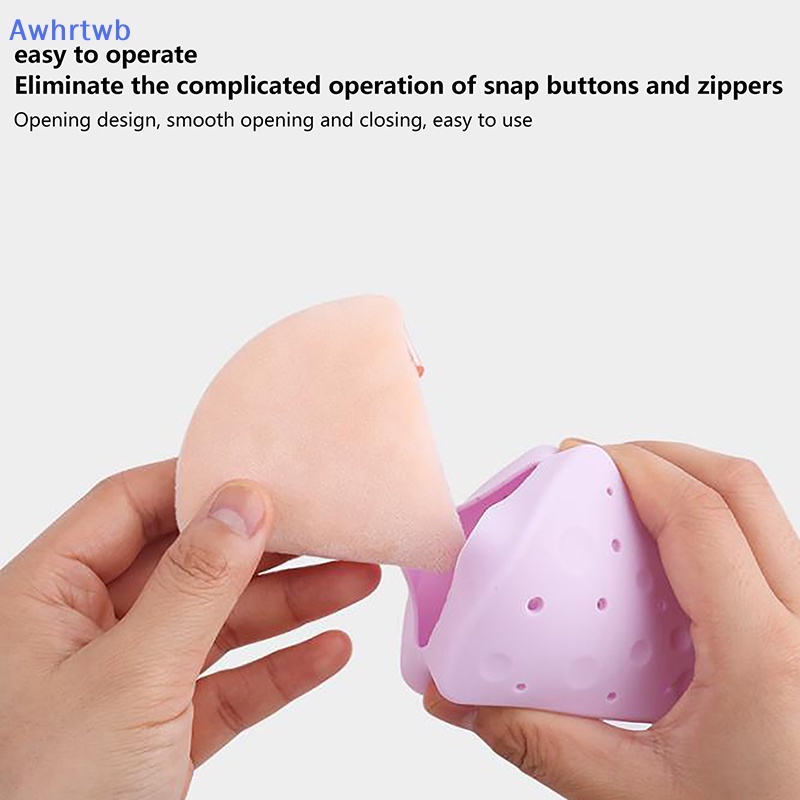 Hộp Đựng Mút Trang Điểm Hình Tam Giác Bằng Silicone Tiện Dụng Mới