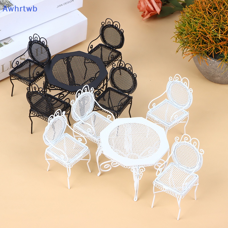 Set 5 Bàn Ăn Bằng Sắt Kiểu Châu Âu Trang Trí Nhà Búp Bê 1: 12 Mới