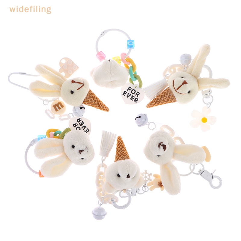 Móc Chìa Khóa Hình Thỏ Nhồi Bông Hoạt Hình Dễ Thương