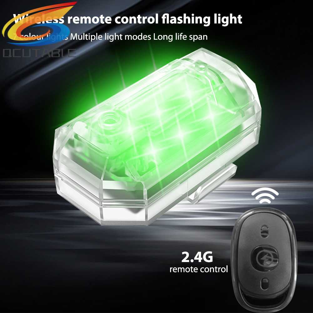 Bộ 4 Đèn LED Tín Hiệu Không Dây 7 Màu 2.4G M3 Cho Xe Mô Tô