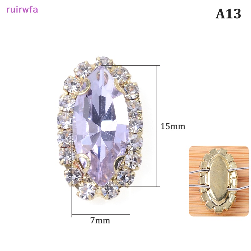 Đá Pha Lê Thủy Tinh 7 X 15Mm Dùng Trang Trí Quần Áo DIY Mới