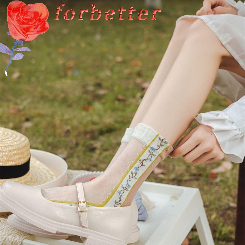 Vớ Lụa Thủy Tinh Mỏng Mềm Mại Thoáng Khí Họa Tiết Kẻ Sọc Thời Trang Xuân Hè