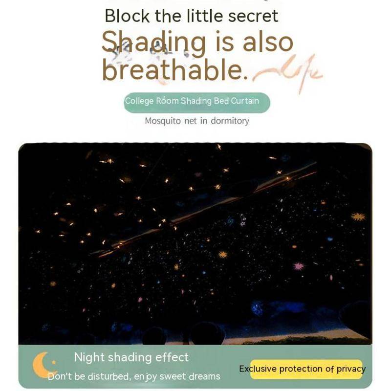 Rèm Chống Muỗi Họa Tiết Hoạt Hình Dễ Thương Cho Giường Ký Túc Xá